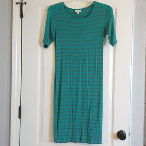 Teal and Grey Striped Julia